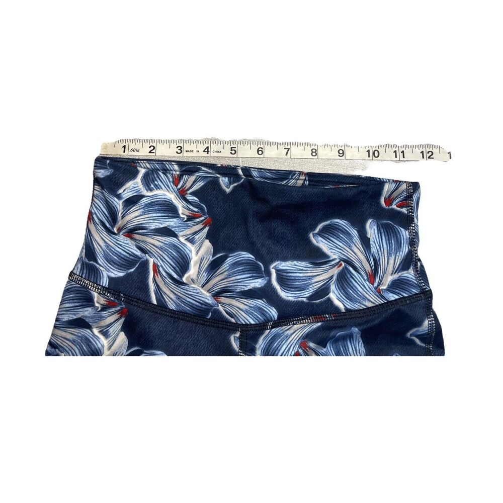 Champion Capri Leggings Women's Small Navy Floral Stretch High-Waist Performance - Picture 6 of 6